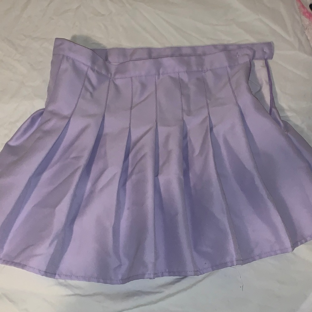 Lavender Pleated Schoolgirl Skirt